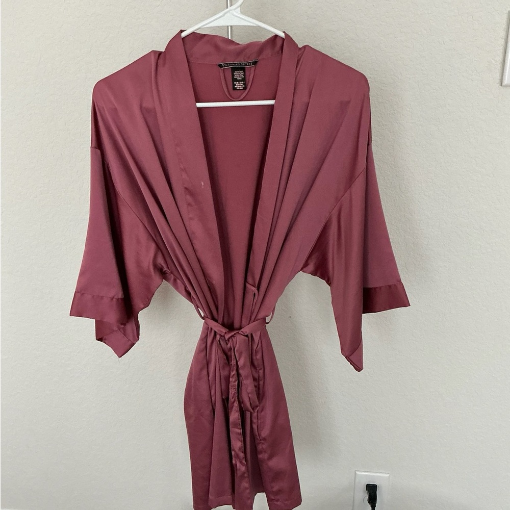 Victoria's Secret Pink Satin Robe